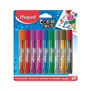Csillámos ragasztó, MAPED Color`Peps, 9 különböző szín